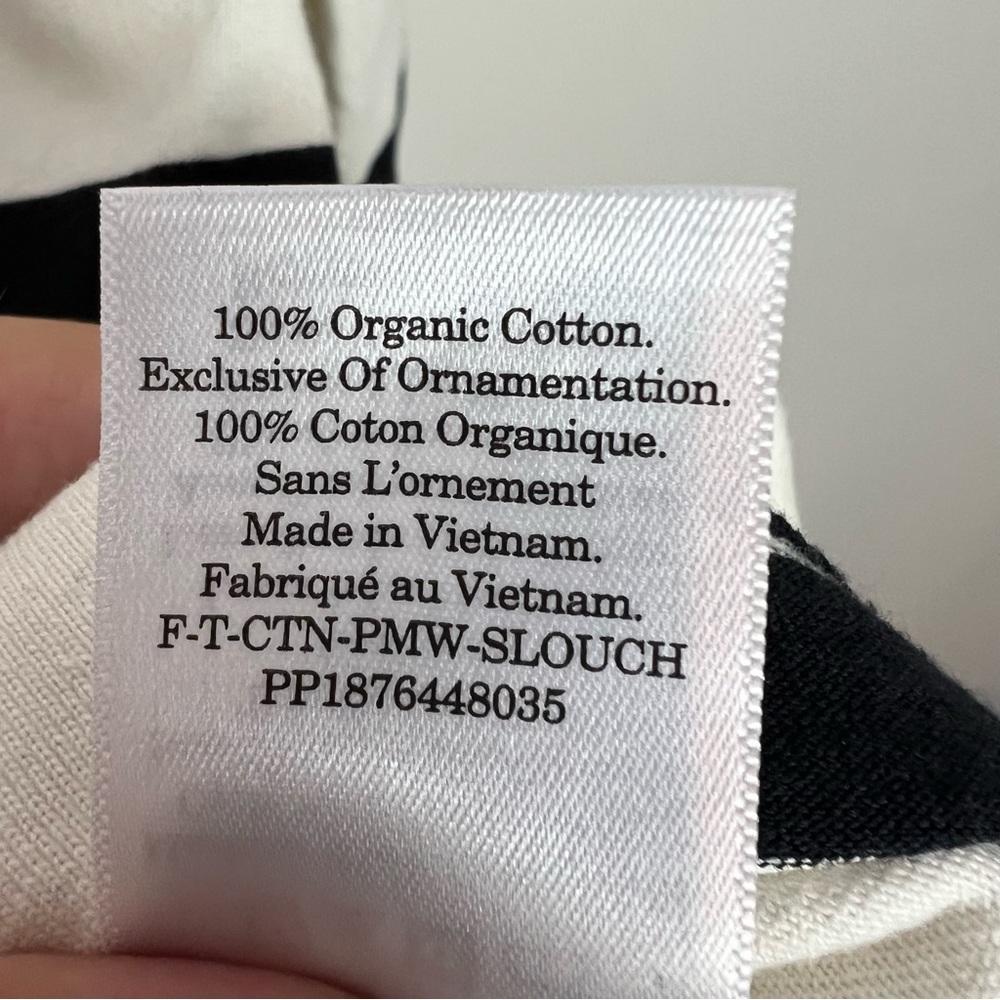 Everlane The Premium Weight Relaxed Striped Tee Shirt Women Organic Cotton New - Picture 7 of 8